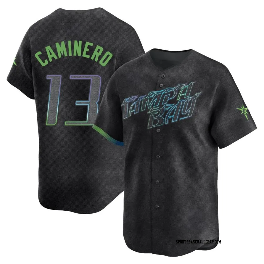 Junior Caminero Men's Tampa Bay Rays Charcoal Limited 2024 City Connect Jersey