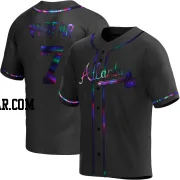 Jurickson Profar Men's Atlanta Braves Black Holographic Replica Alternate Jersey