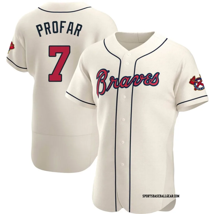 Jurickson Profar Men's Atlanta Braves Cream Authentic Alternate Jersey