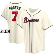 Jurickson Profar Men's Atlanta Braves Cream Replica Alternate Jersey