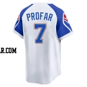 Jurickson Profar Men's Atlanta Braves White Limited Throwback Cooperstown Collection Jersey