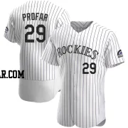 Jurickson Profar Men's Colorado Rockies White Authentic Home Jersey