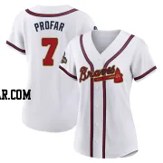 Jurickson Profar Women's Atlanta Braves Gold Authentic White 2022 Program Jersey
