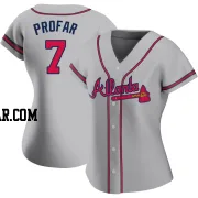 Jurickson Profar Women's Atlanta Braves Gray Authentic Road Jersey