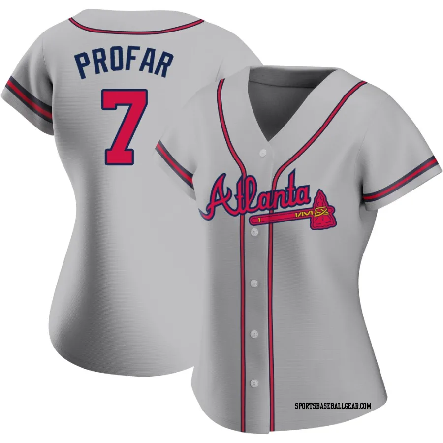 Jurickson Profar Women's Atlanta Braves Gray Authentic Road Jersey