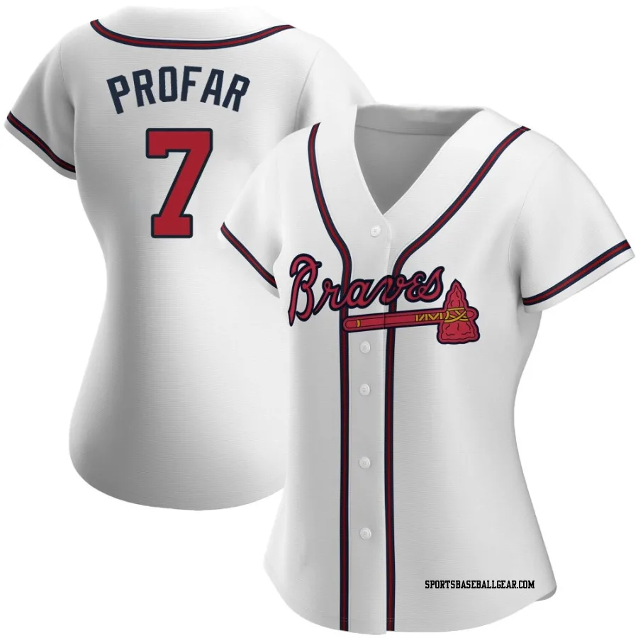 Jurickson Profar Women's Atlanta Braves White Authentic Home Jersey