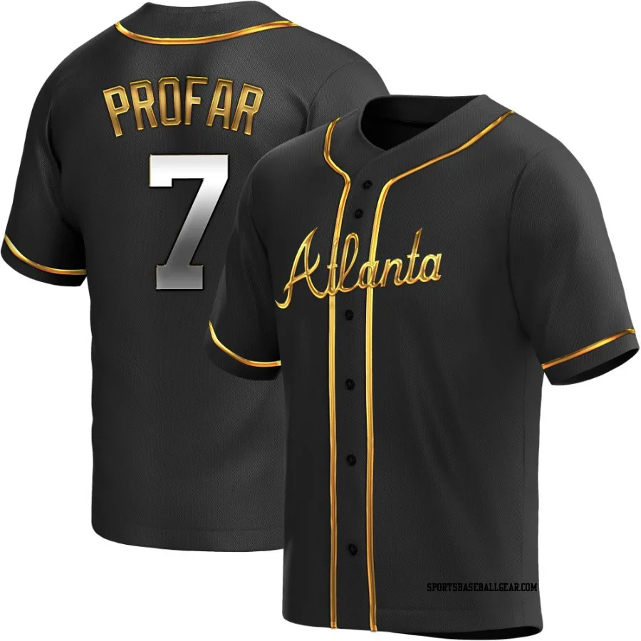 Jurickson Profar Youth Atlanta Braves Black Golden Replica Alternate Jersey