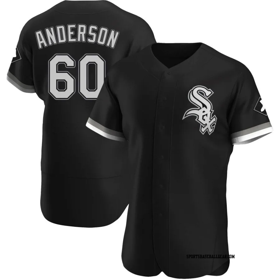 Justin Anderson Men's Chicago White Sox Black Authentic Alternate Jersey