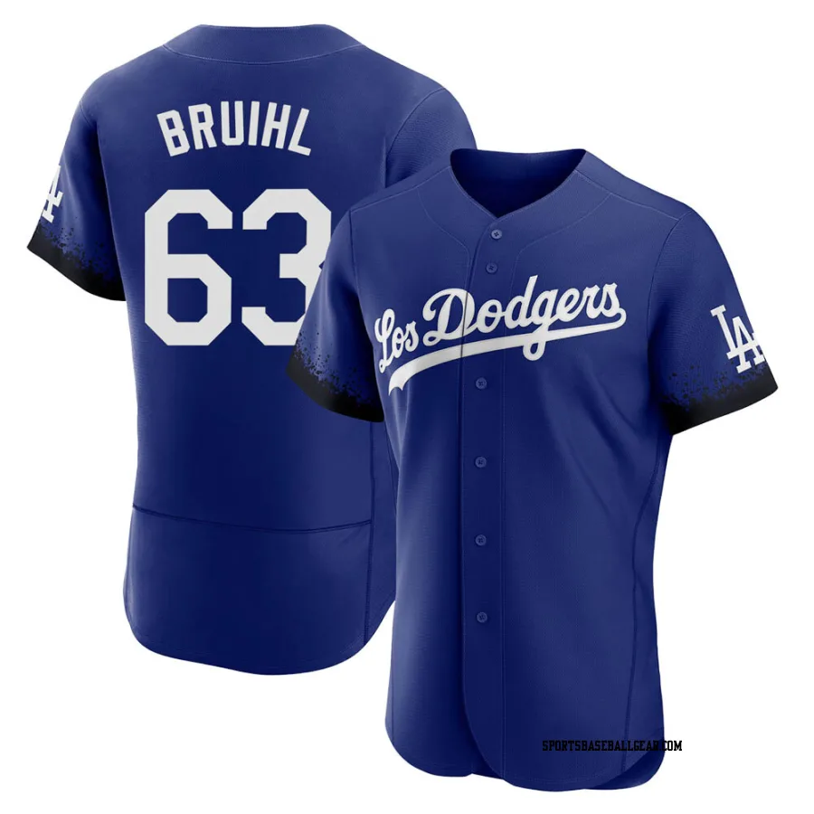 Justin Bruihl Men's Los Angeles Dodgers Royal Authentic 2021 City Connect Jersey