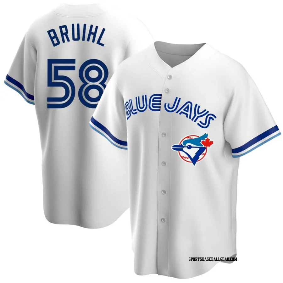 Justin Bruihl Youth Toronto Blue Jays White Replica Home Cooperstown Collection Jersey