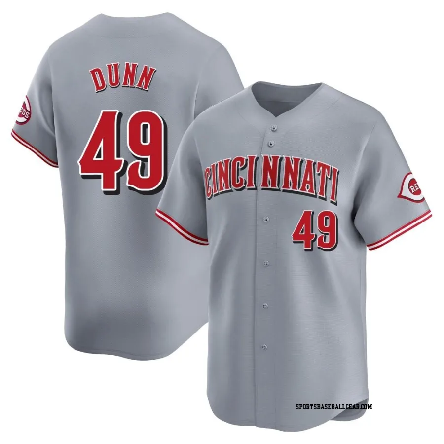 Justin Dunn Youth Cincinnati Reds Gray Limited Away Jersey
