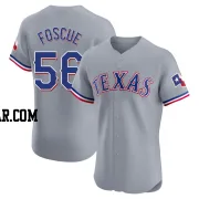 Justin Foscue Men's Texas Rangers Gray Elite Road Jersey