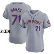 Justin Garza Men's New York Mets Gray Elite Road Jersey