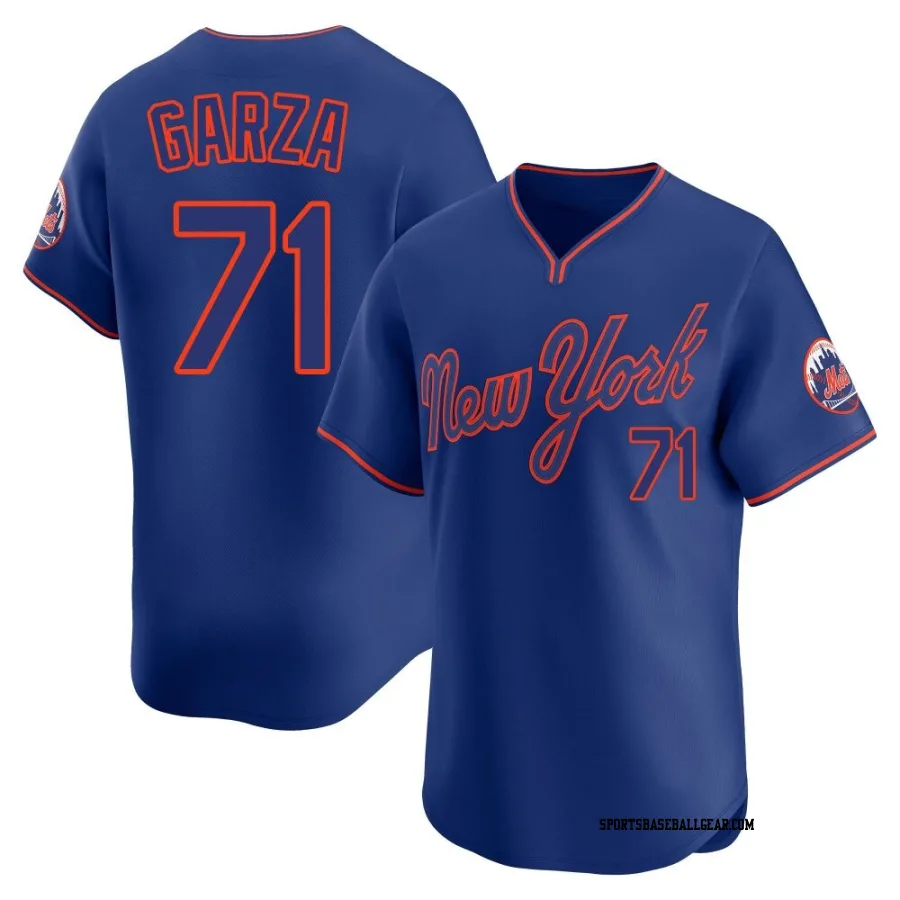 Justin Garza Men's New York Mets Royal Limited Alternate 2 Jersey