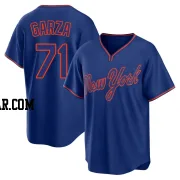 Justin Garza Men's New York Mets Royal Replica Alternate 2 Jersey