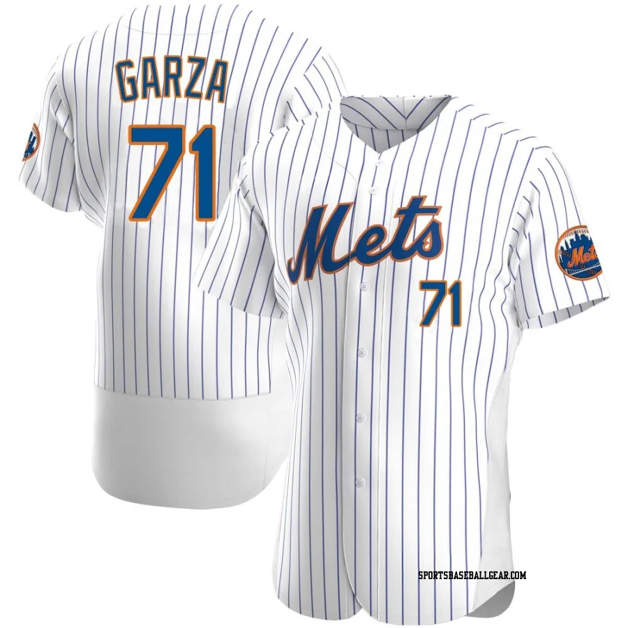 Justin Garza Men's New York Mets White Authentic Home Jersey