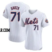 Justin Garza Men's New York Mets White Elite Home Jersey