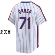 Justin Garza Men's New York Mets White Limited Cooperstown Collection Jersey