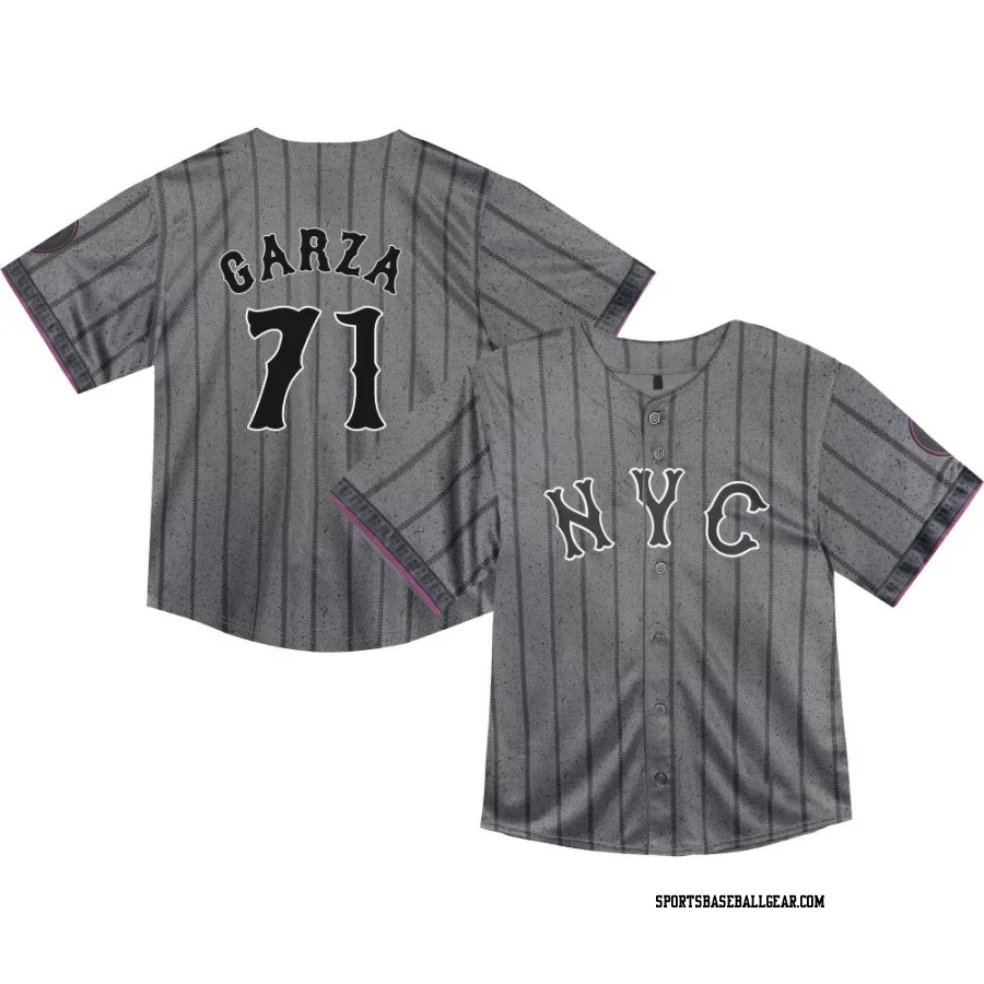 Justin Garza Toddler New York Mets Limited Graphite 2024 City Connect Jersey
