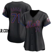 Justin Garza Women's New York Mets Black Limited Alternate Jersey