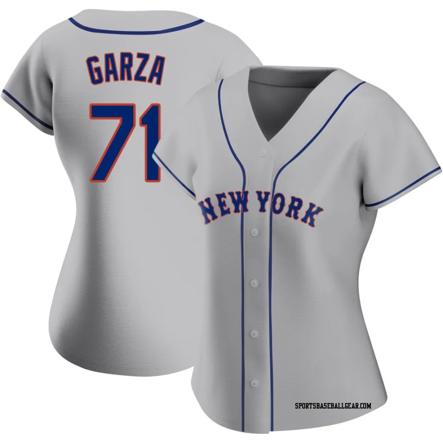 Justin Garza Women's New York Mets Gray Replica Road Jersey