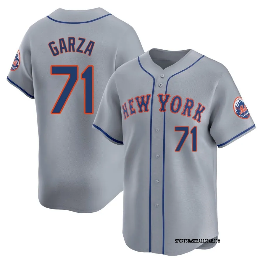 Justin Garza Youth New York Mets Gray Limited Away Jersey