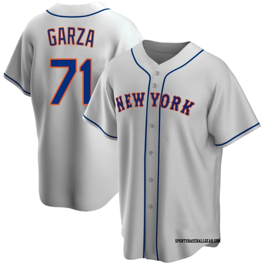 Justin Garza Youth New York Mets Gray Replica Road Jersey