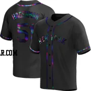Justin Hagenman Men's New York Mets Black Holographic Replica Alternate Jersey