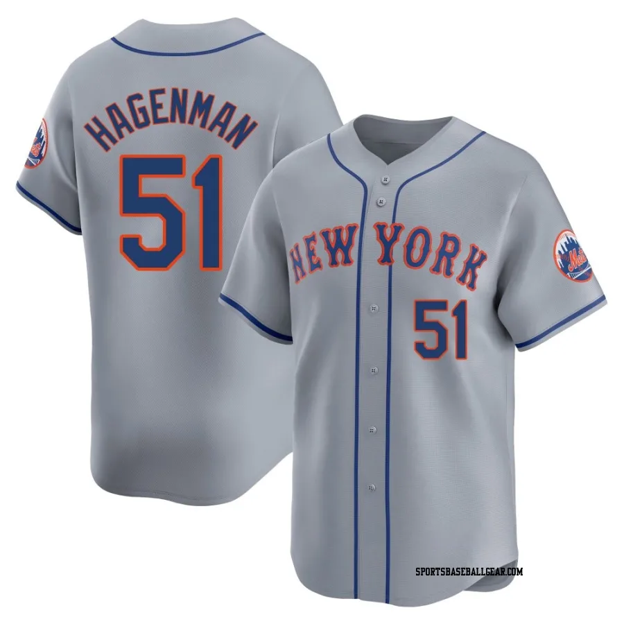 Justin Hagenman Men's New York Mets Gray Limited Away Jersey