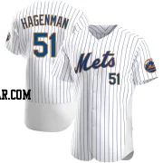 Justin Hagenman Men's New York Mets White Authentic Home Jersey