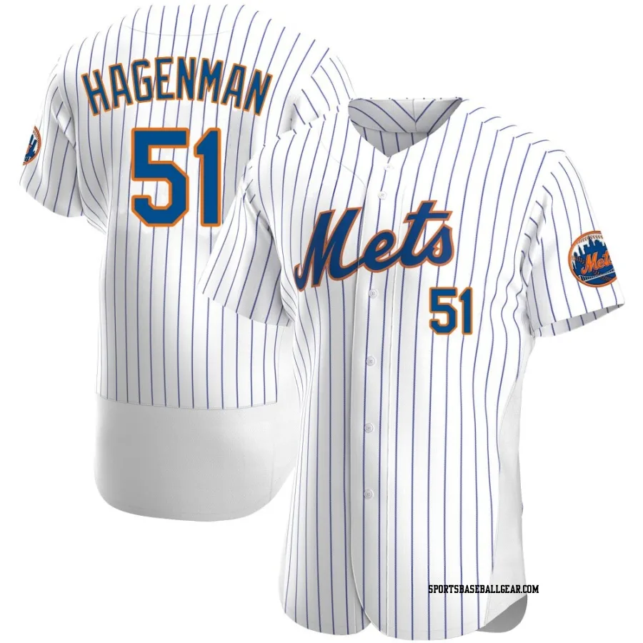 Justin Hagenman Men's New York Mets White Authentic Home Jersey