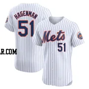 Justin Hagenman Men's New York Mets White Elite Home Jersey