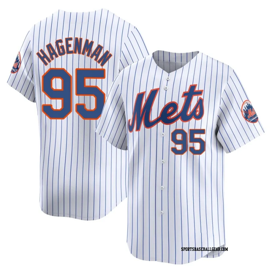 Justin Hagenman Men's New York Mets White Limited Home Jersey