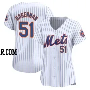 Justin Hagenman Women's New York Mets White Limited Home Jersey