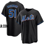 Justin Hagenman Youth New York Mets Black Replica 2022 Alternate Jersey