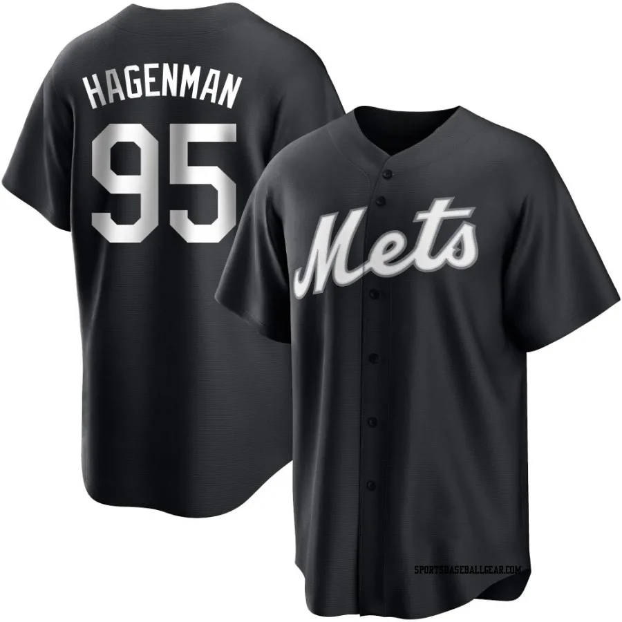 Justin Hagenman Youth New York Mets Black/White Replica Jersey