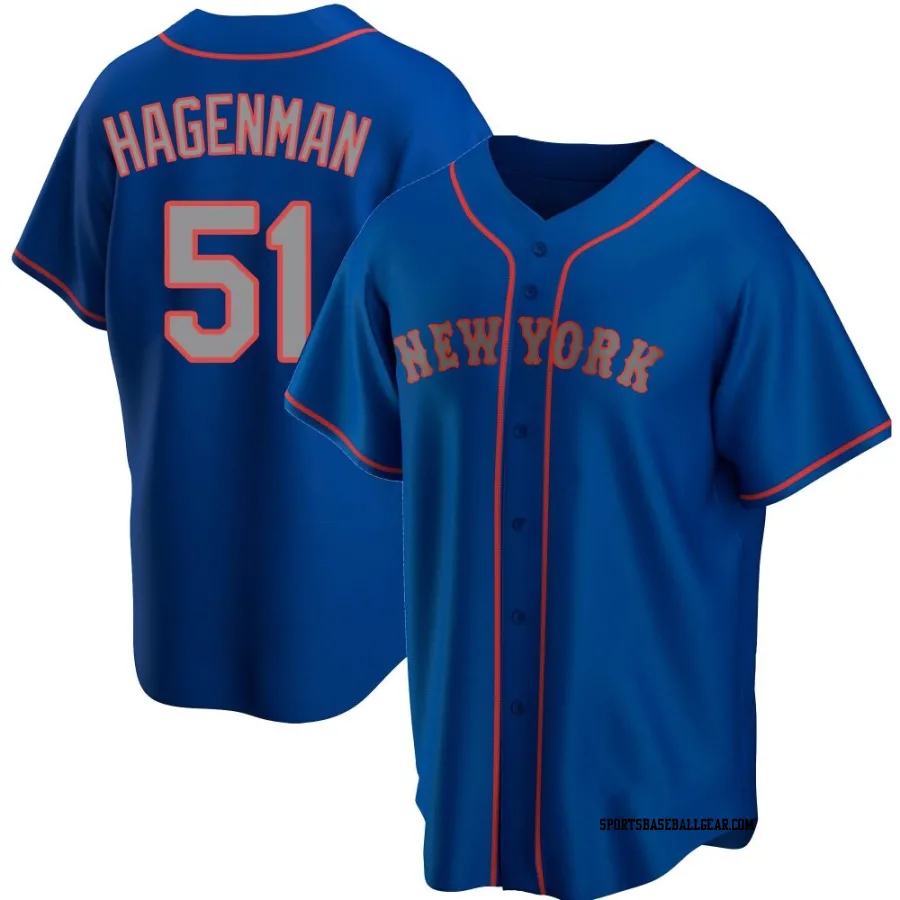 Justin Hagenman Youth New York Mets Royal Replica Alternate Road Jersey