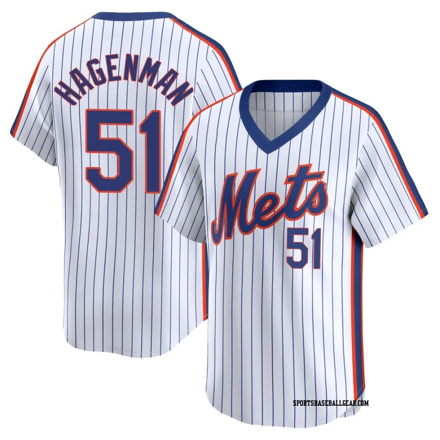 Justin Hagenman Youth New York Mets White Limited Cooperstown Collection Jersey