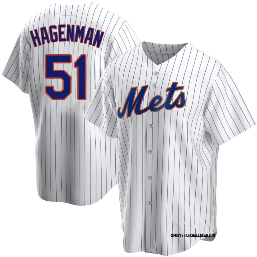 Justin Hagenman Youth New York Mets White Replica Home Jersey