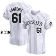 Justin Lawrence Men's Colorado Rockies White Elite Home Jersey