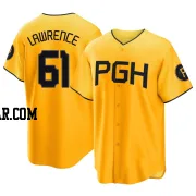 Justin Lawrence Men's Pittsburgh Pirates Gold Replica 2023 City Connect Jersey