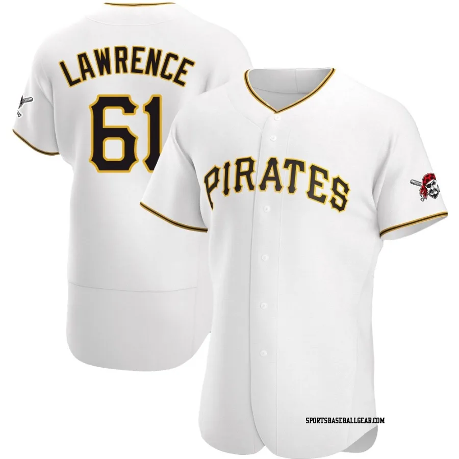 Justin Lawrence Men's Pittsburgh Pirates White Authentic Home Jersey