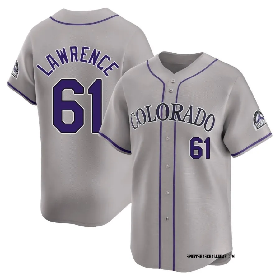 Justin Lawrence Youth Colorado Rockies Gray Limited Road Jersey