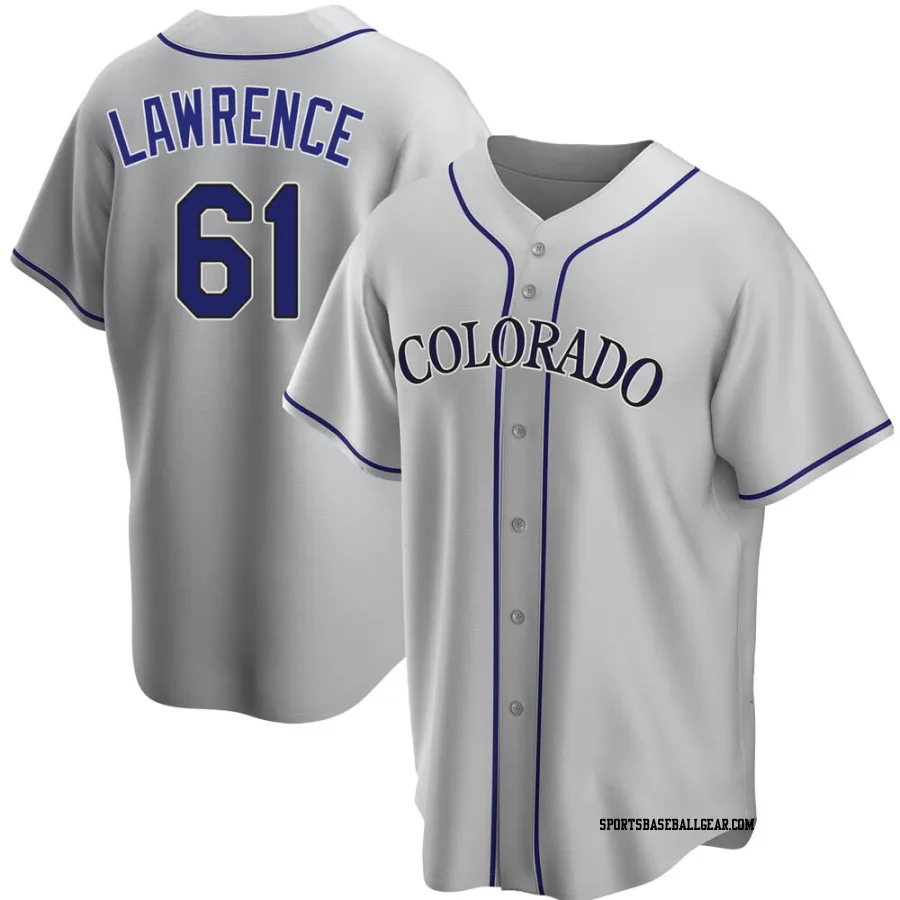 Justin Lawrence Youth Colorado Rockies Gray Replica Road Jersey
