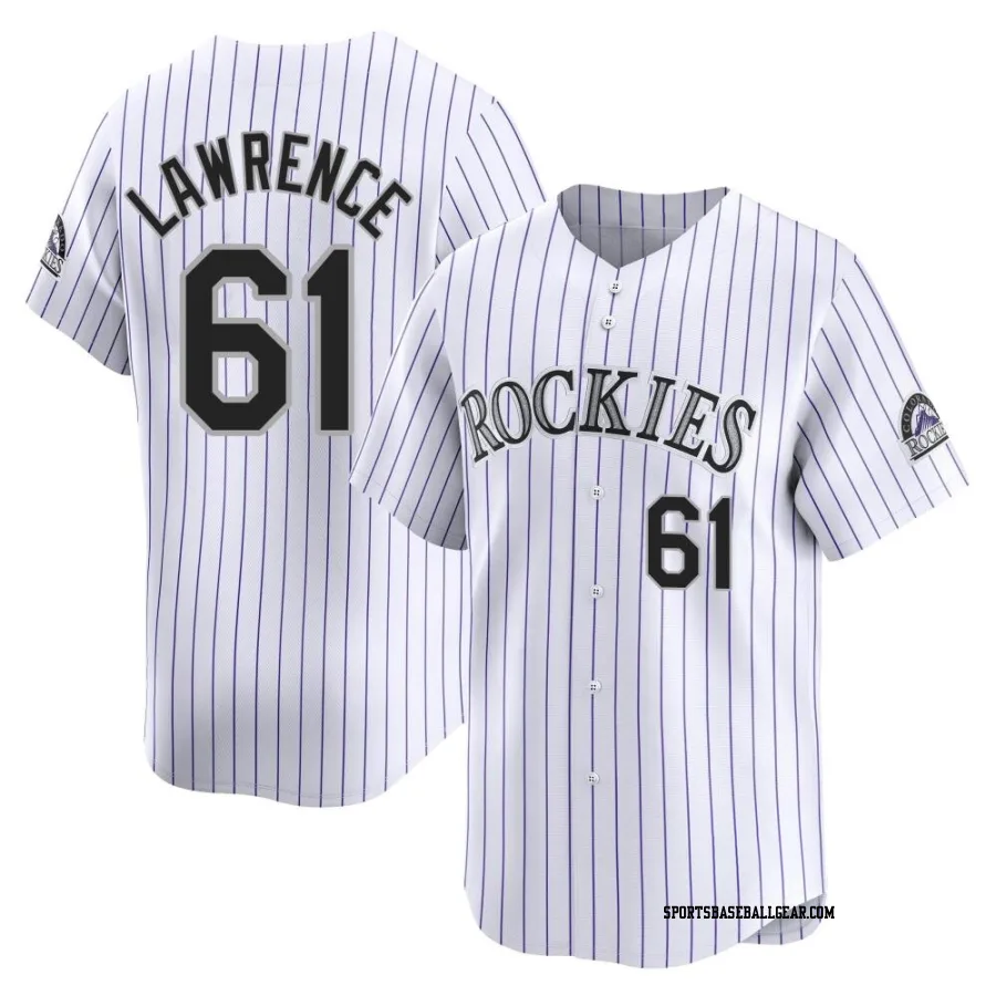 Justin Lawrence Youth Colorado Rockies White Limited Home Jersey