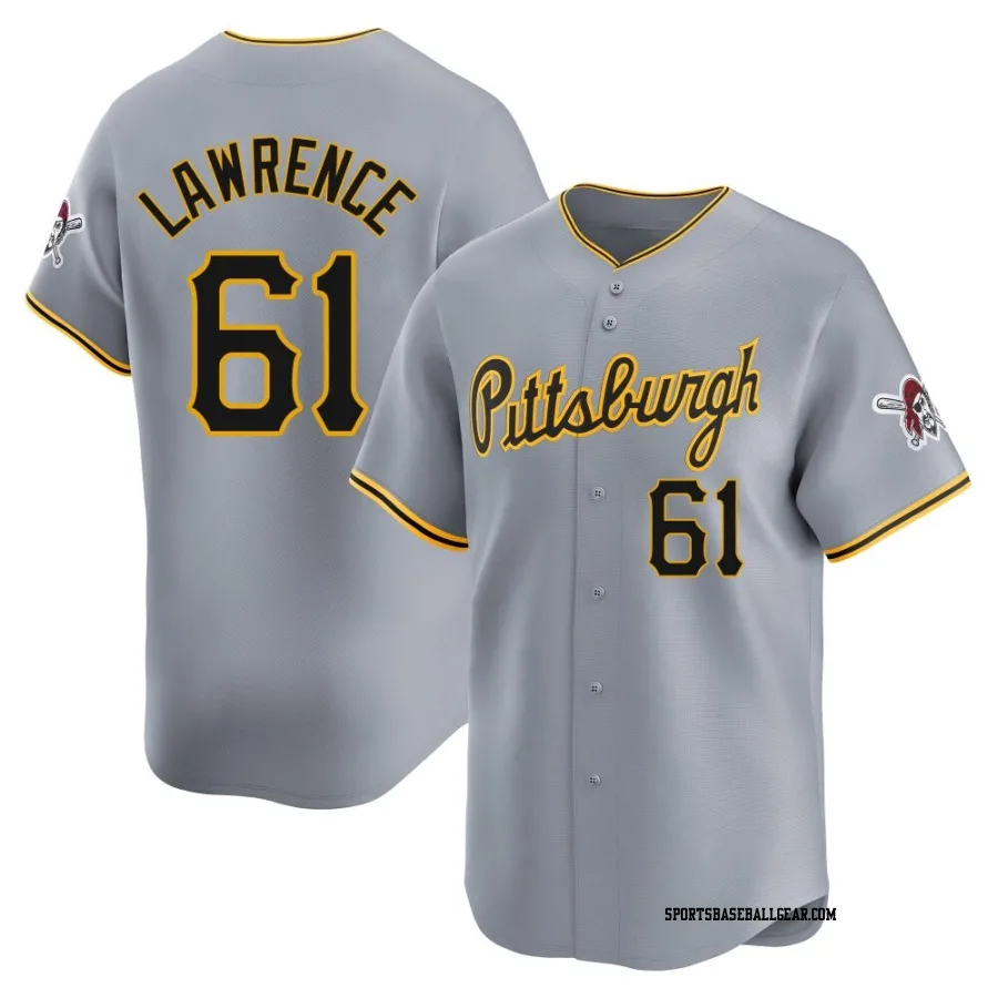 Justin Lawrence Youth Pittsburgh Pirates Gray Limited Away Jersey
