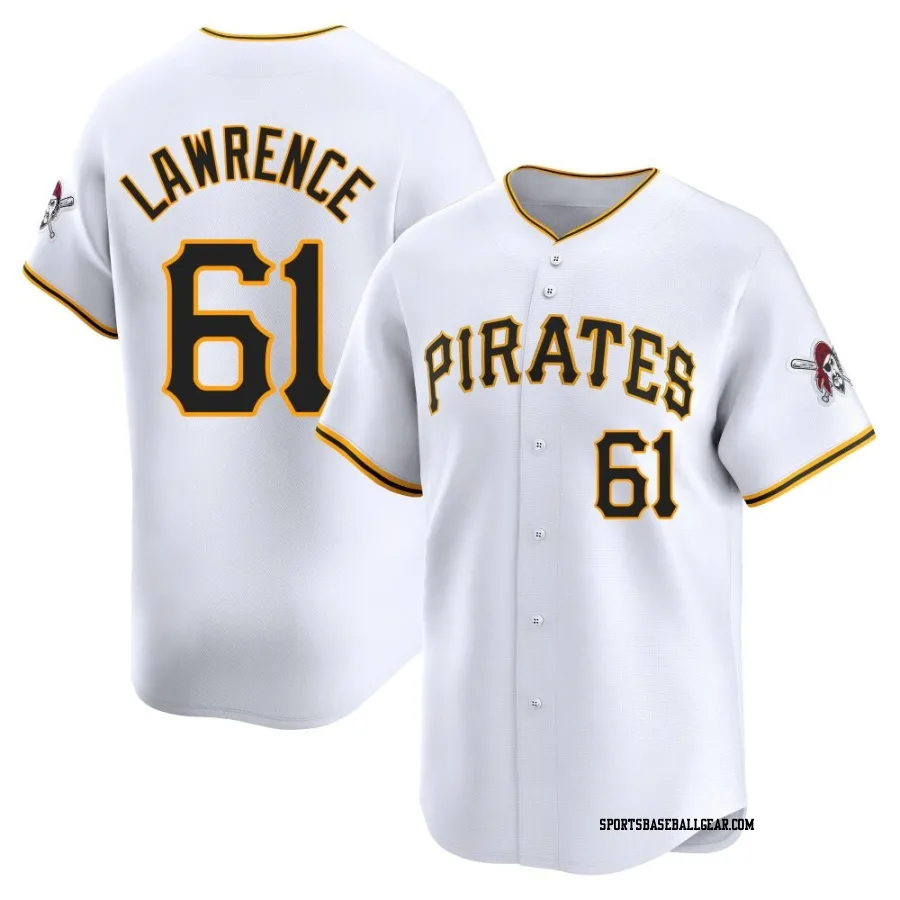 Justin Lawrence Youth Pittsburgh Pirates White Limited Home Jersey