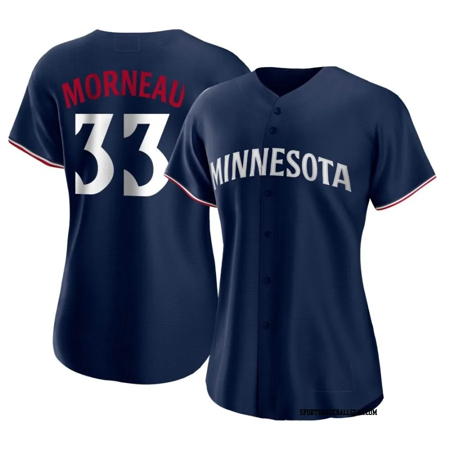 Justin Morneau Women's Minnesota Twins Navy Authentic Alternate Jersey