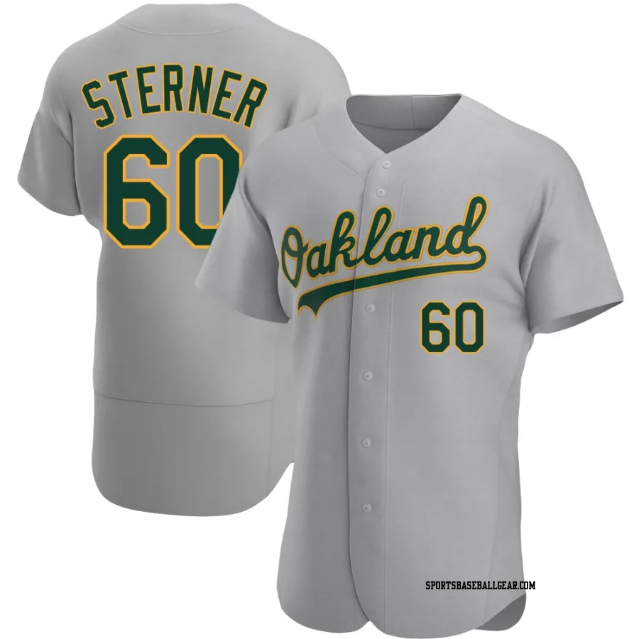 Justin Sterner Men's Oakland Athletics Gray Authentic Road Jersey