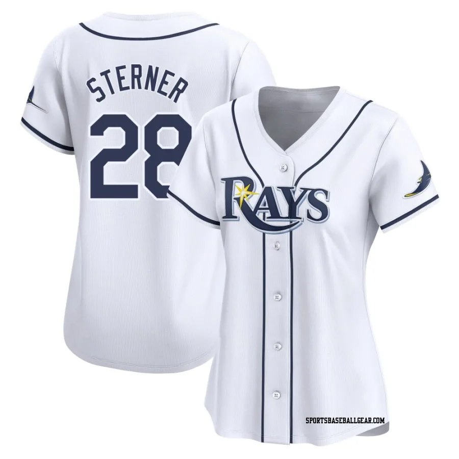 Justin Sterner Women's Tampa Bay Rays White Limited Home Jersey